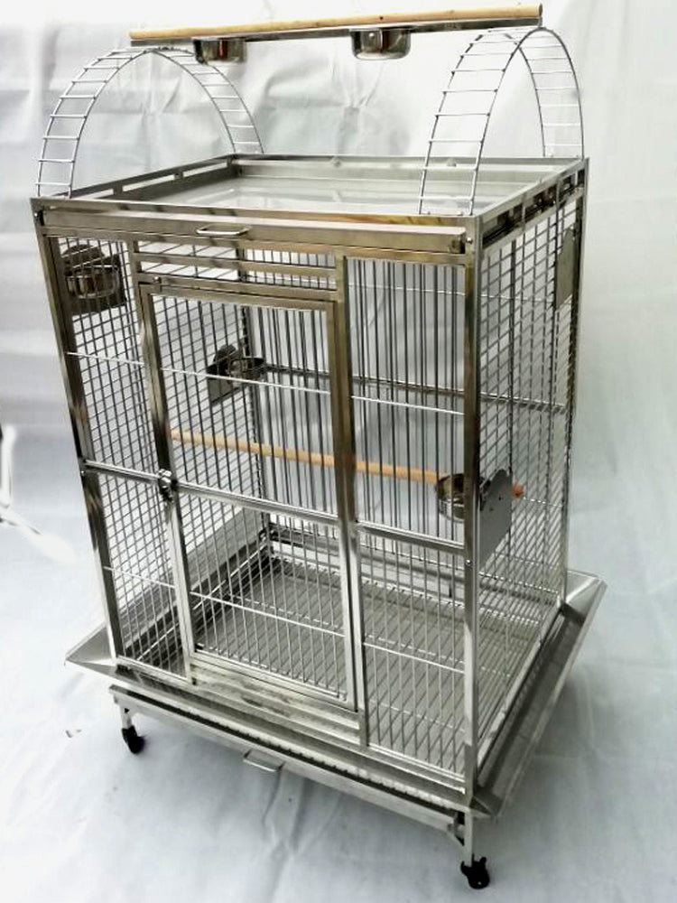 40"x30"x70" Stainless Steel SUS201 Play Top Style Bird Cage Parrot Cage Large 100X75X 175CM