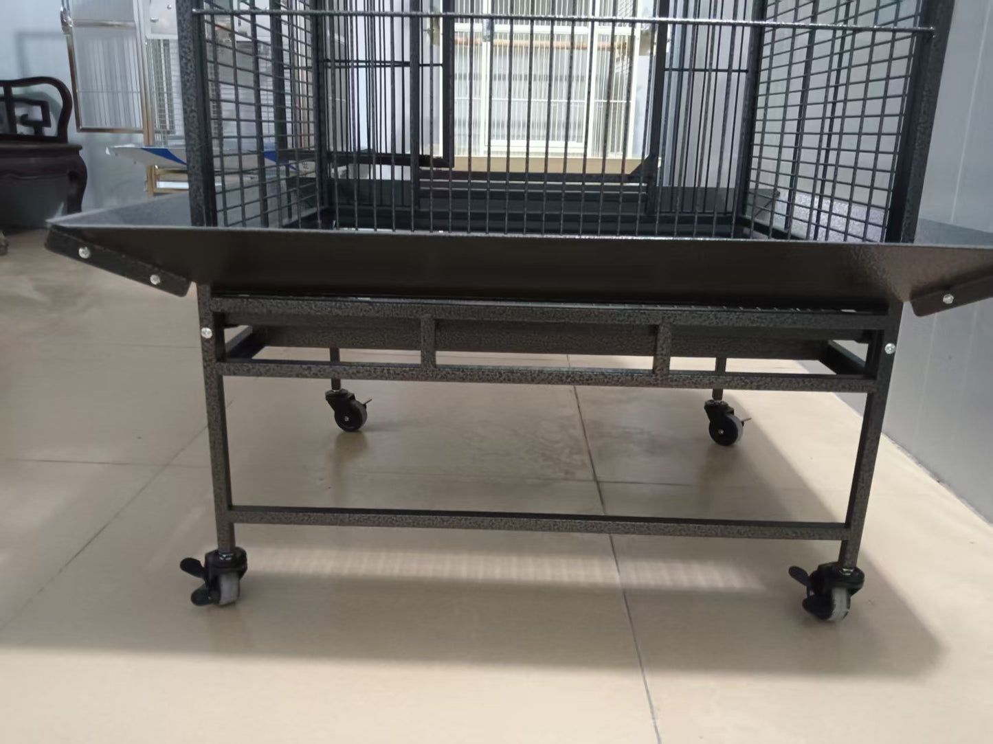 Black Vein Metal Play Top Style Small Bird Cage Parrot Cage 24" x 20" x 56"