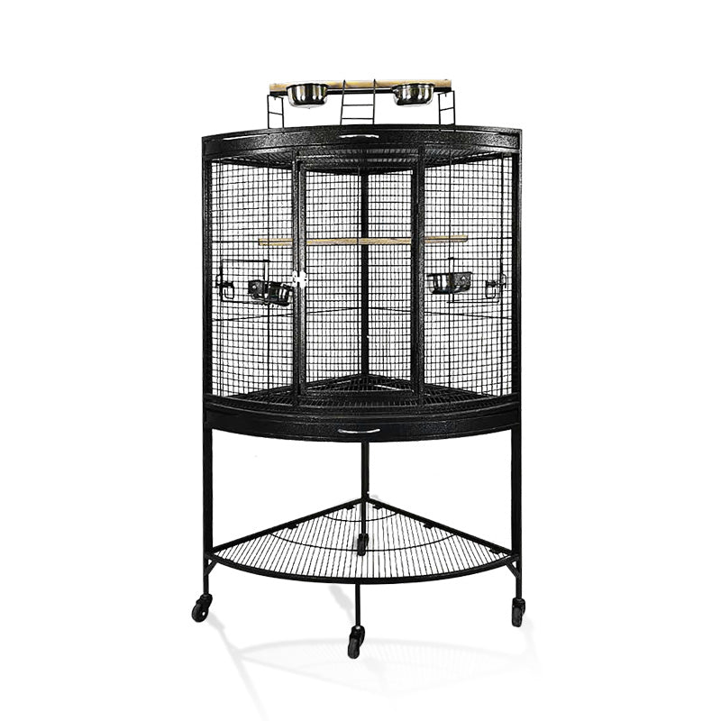 Black Vein Corner Bird Cage Bird Cage Small Macaw Cage Parrot Cage Cocktail Cage