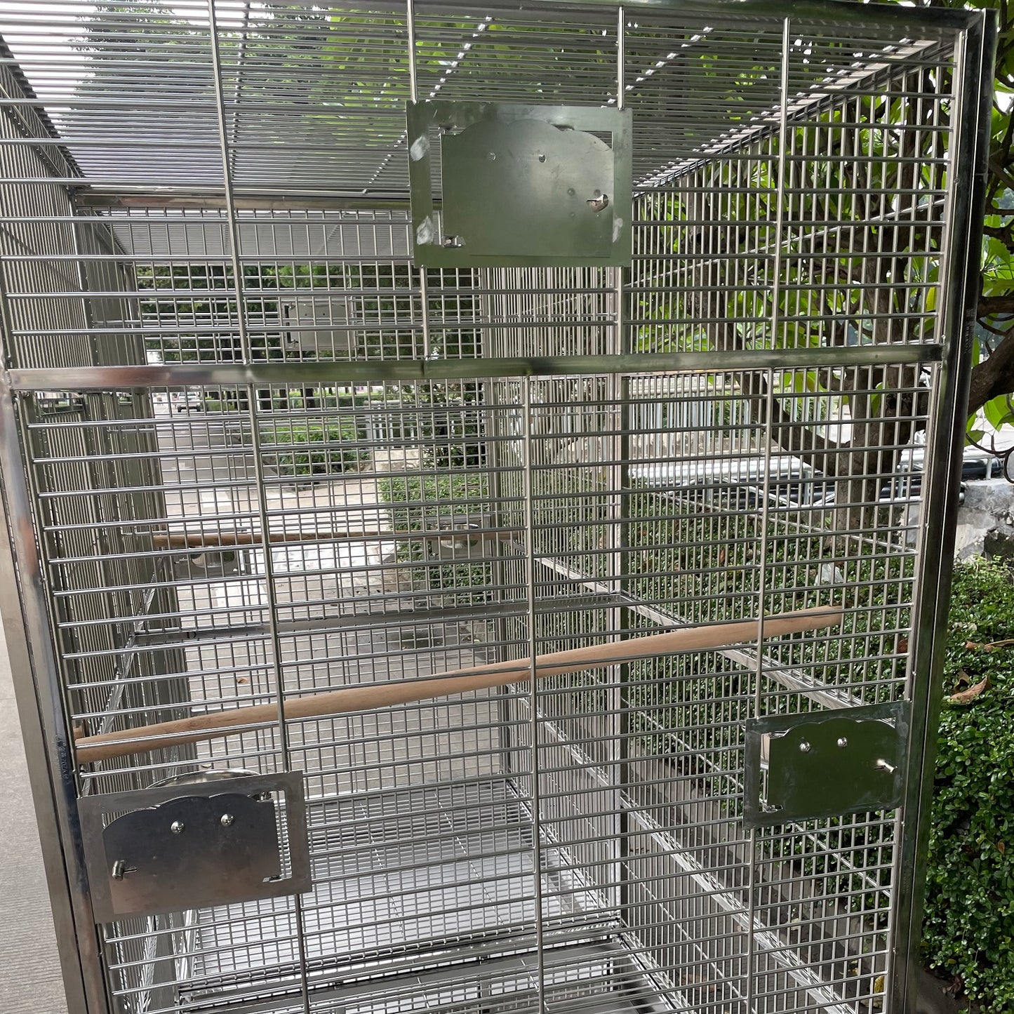 SUS201 Stainless Steel Parrot Cage 200x100x185cm Great Twins Bird Cage Big Macaw