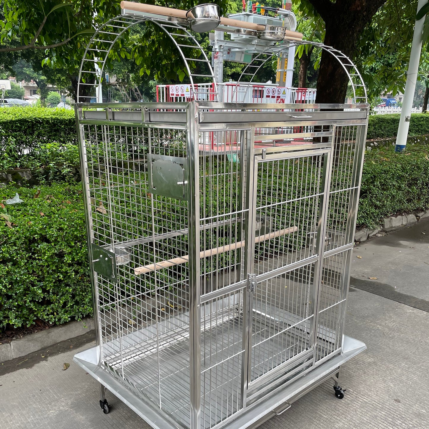 40"x30"x70" Stainless Steel SUS201 Play Top Style Bird Cage Parrot Cage Large 100X75X 175CM