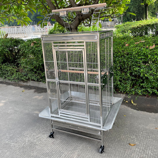 SUS201 Stainless Steel PLAYTOP Style Bird CAGE Parrot CAGE 24"X20"X56"