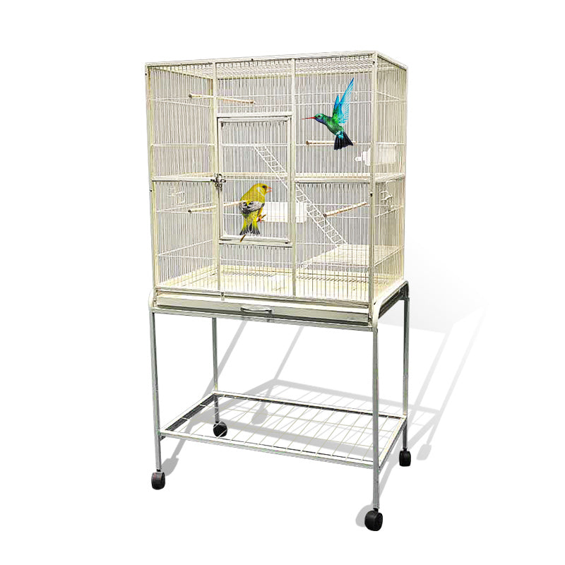 Eggshell White Metal Cage Bird Cage Small Animal Cage Parrot Cage Cocktail Cage