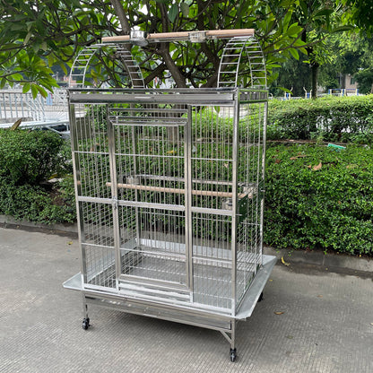 40"x30"x70" Stainless Steel SUS201 Play Top Style Bird Cage Parrot Cage Large 100X75X 175CM