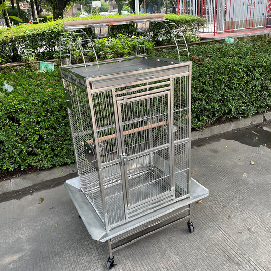 SUS201 Stainless Steel PLAYTOP Style Bird CAGE Parrot CAGE 24"X20"X56"