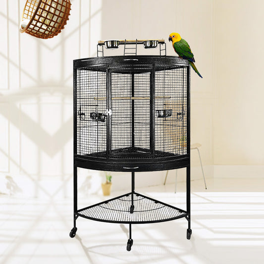 Black Vein Corner Bird Cage Bird Cage Small Macaw Cage Parrot Cage Cocktail Cage