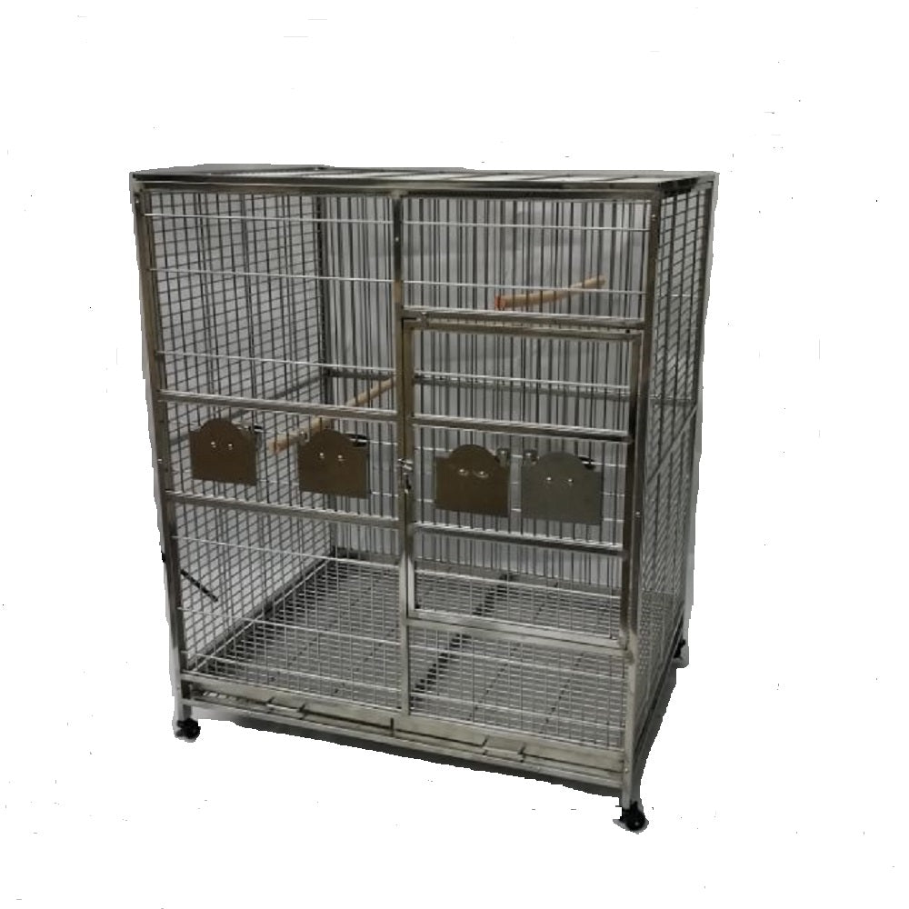 Stainless Steel SUS201 Square Top Style Flight Bird Cage Parrot Cage 48"x36"x60"