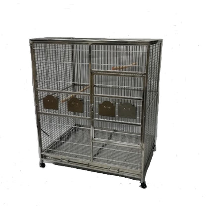 Stainless Steel SUS201 Square Top Style Flight Bird Cage Parrot Cage 48"x36"x60"