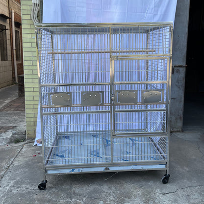 Stainless Steel SUS201 Square Top Style Flight Bird Cage Parrot Cage 48"x36"x60"