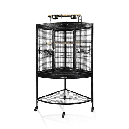 Black Vein Corner Bird Cage Bird Cage Small Macaw Cage Parrot Cage Cocktail Cage