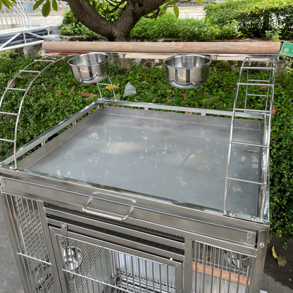 SUS201 Stainless Steel PLAYTOP Style Bird CAGE Parrot CAGE 24"X20"X56"