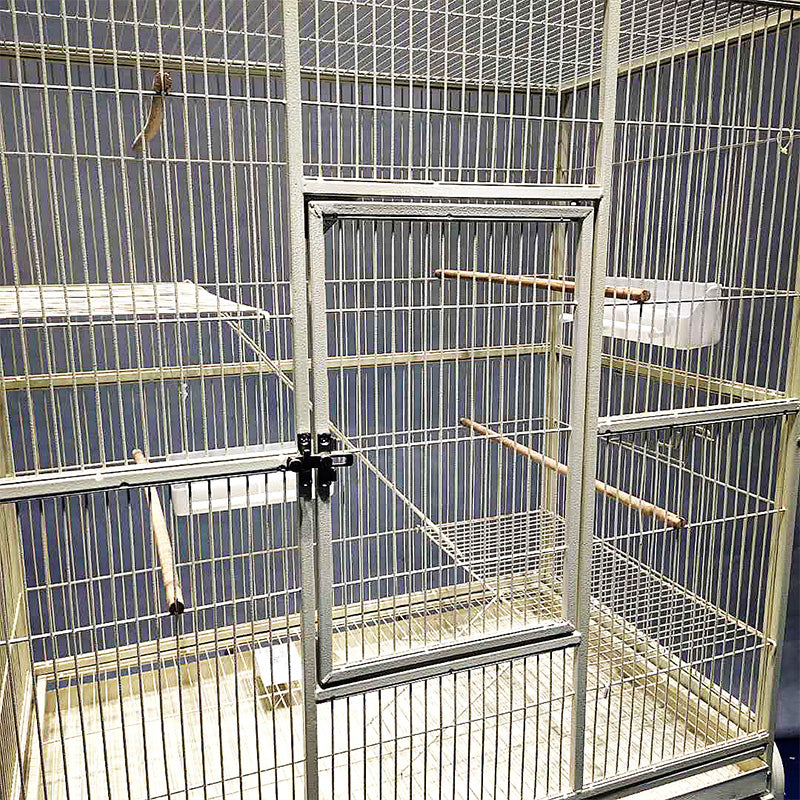 Eggshell White Metal Cage Bird Cage Small Animal Cage Parrot Cage Cocktail Cage