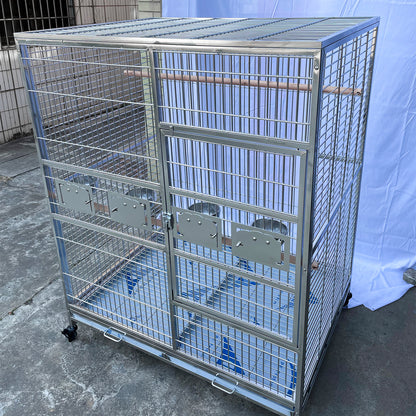 Stainless Steel SUS201 Square Top Style Flight Bird Cage Parrot Cage 48"x36"x60"
