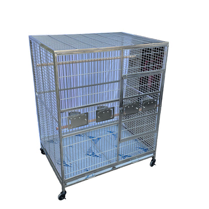 Stainless Steel SUS201 Square Top Style Flight Bird Cage Parrot Cage 48"x36"x60"