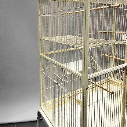 Eggshell White Metal Cage Bird Cage Small Animal Cage Parrot Cage Cocktail Cage