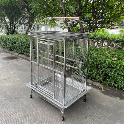 40"x30"x70" Stainless Steel SUS201 Play Top Style Bird Cage Parrot Cage Large 100X75X 175CM