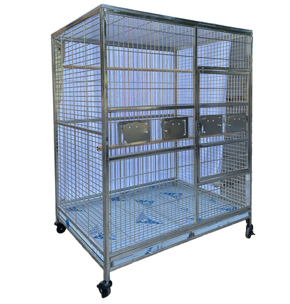 Stainless Steel SUS201 Square Top Style Flight Bird Cage Parrot Cage 48"x36"x60"
