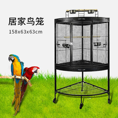 Black Vein Corner Bird Cage Bird Cage Small Macaw Cage Parrot Cage Cocktail Cage