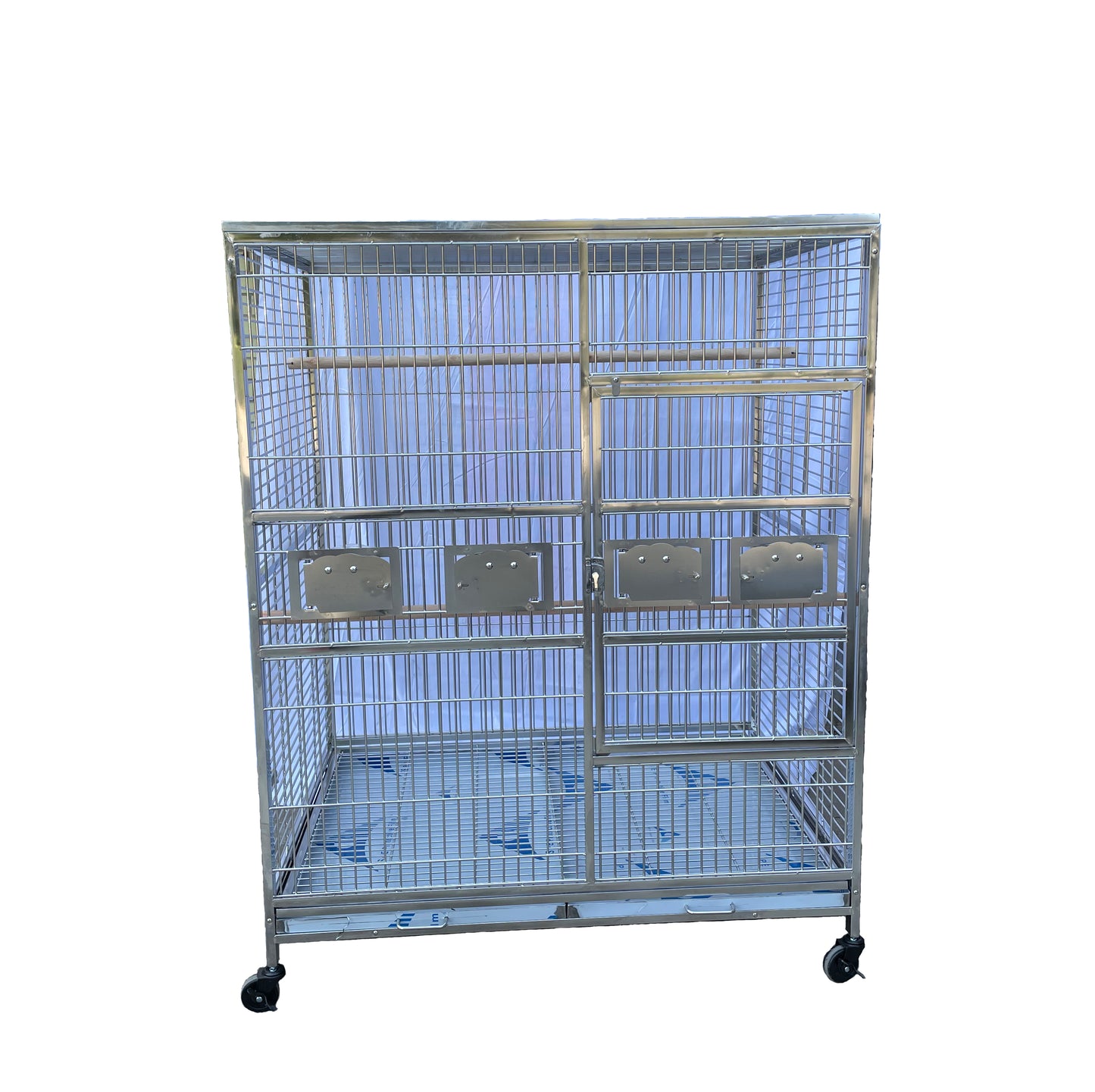 Stainless Steel SUS201 Square Top Style Flight Bird Cage Parrot Cage 48"x36"x60"