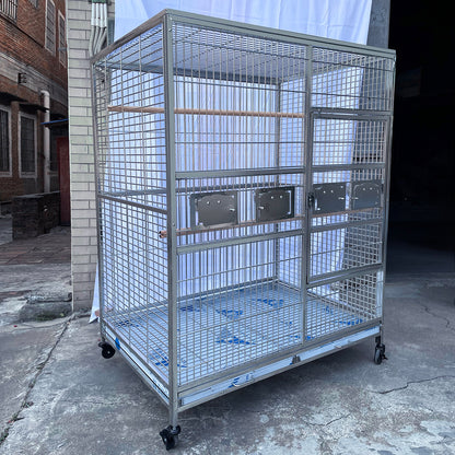 Stainless Steel SUS201 Square Top Style Flight Bird Cage Parrot Cage 48"x36"x60"