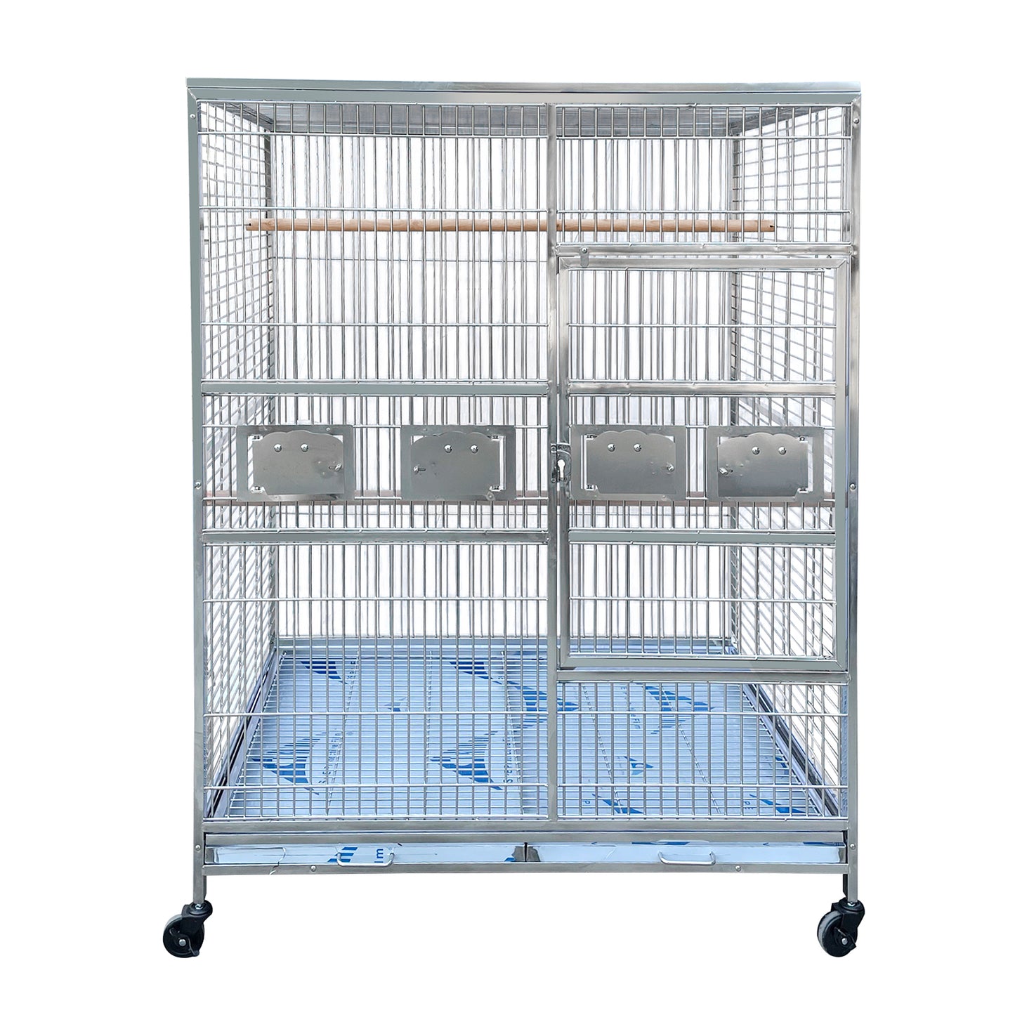 Stainless Steel SUS201 Square Top Style Flight Bird Cage Parrot Cage 48"x36"x60"