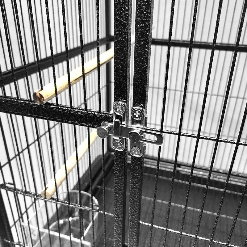 Black Vein Metal Bird Cage Twins Style For Small Pet and Parrot 152x46x 148cm
